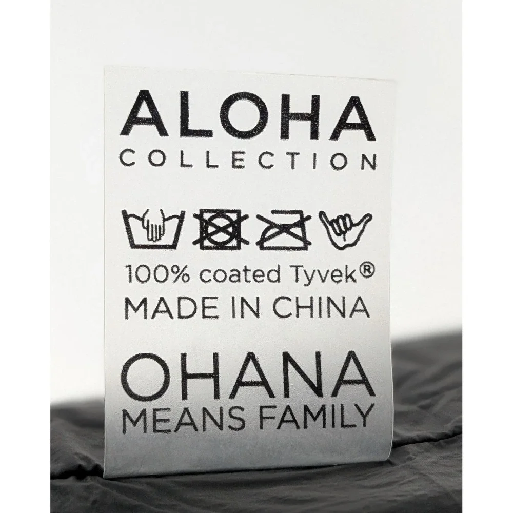 ALOHA Collection Reversible Tote Bag Mokihana Black Floral Hawaii - *READ*